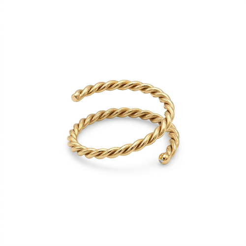 DOT ESPIRAL NARIZ TRENZA ACERO AMARILLO
