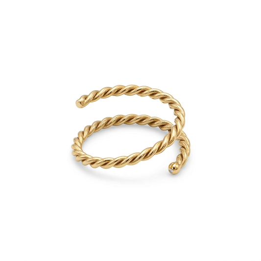 DOT ESPIRAL NARIZ TRENZA ACERO AMARILLO