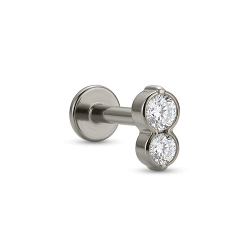 LABRET ORUGA GRUESA LUNA TITANIO BLANCO CIRCÓN