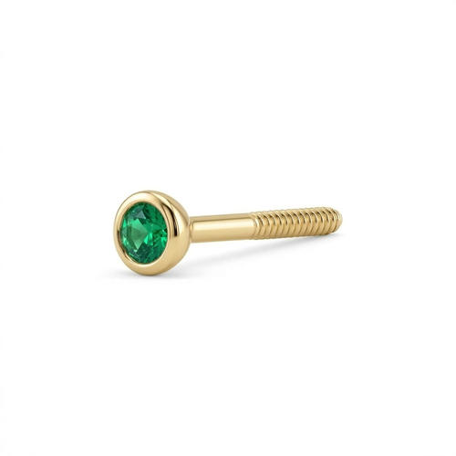 TOP ESTÁNDAR SOLITARIO CAJA REDONDA ORO 730 AMARILLO CIRCÓN VERDE