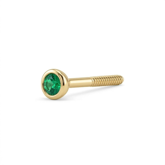 TOP ESTÁNDAR SOLITARIO CAJA REDONDA ORO 730 AMARILLO CIRCÓN VERDE