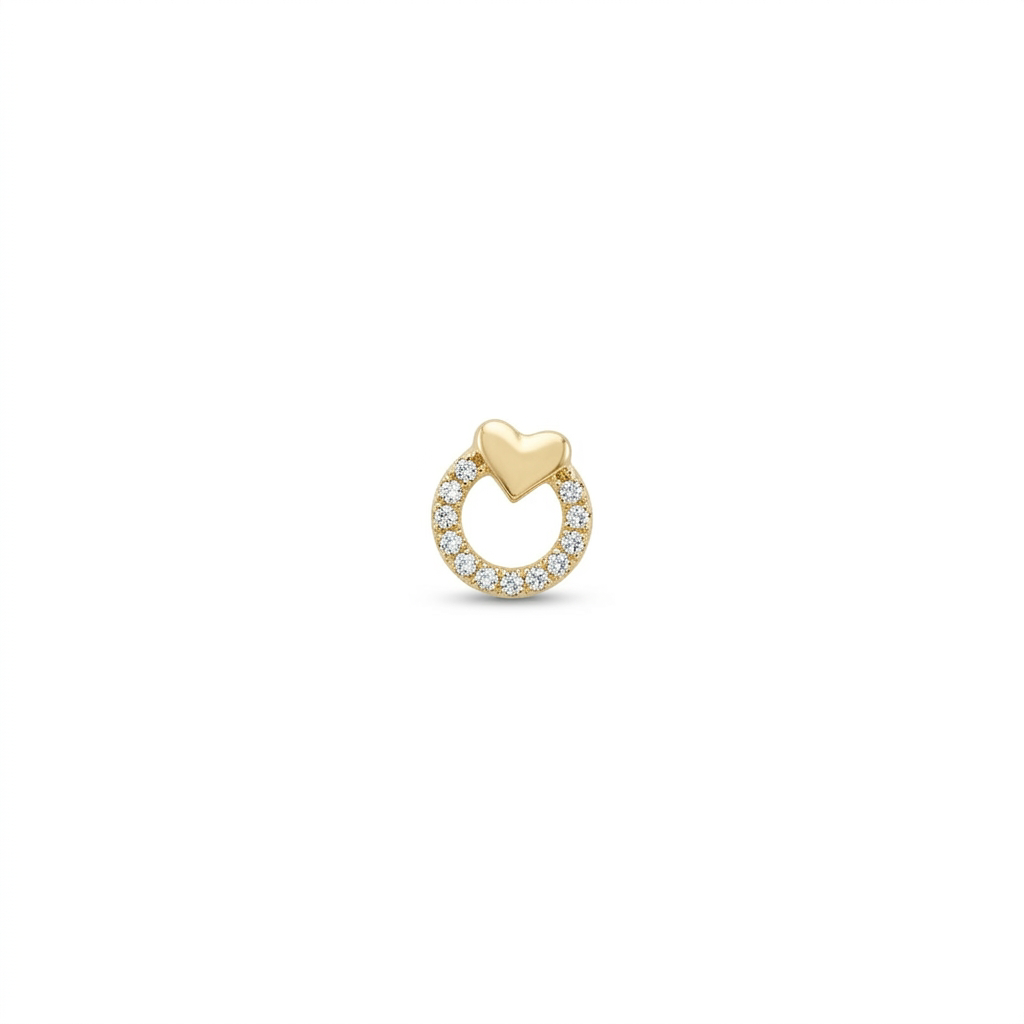 TOP ESTÁNDAR CORAZÓN UNICOS ORO 730 AMARILLO CIRCÓN BLANCO