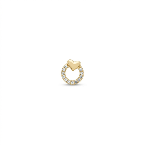 TOP ESTÁNDAR CORAZÓN UNICOS ORO 730 AMARILLO CIRCÓN BLANCO