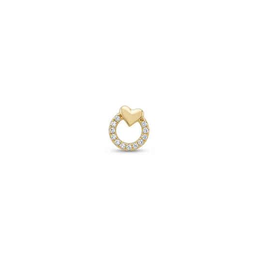 TOP ESTÁNDAR CORAZÓN UNICOS ORO 730 AMARILLO CIRCÓN BLANCO