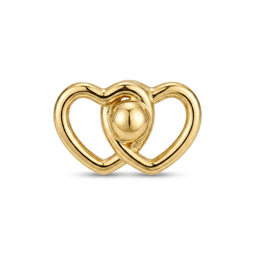 TOP ESTÁNDAR CORAZÓN CONTORNO LISO ORO 730 AMARILLO