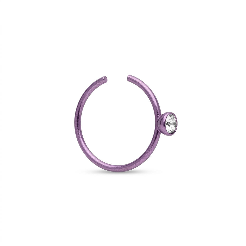 DOT ARO NARIZ, CAJA REDONDA ACERO PURPURA METALICO
