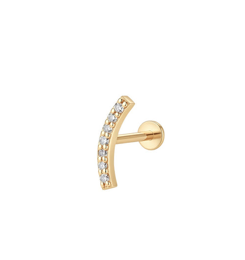 LABRET HELIX CURCO RIEL ORO 750 AMARILLO