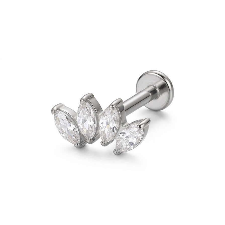 LABRET HELIX RIEL ALETA MARQUIS TITANIO BLANCO CIRCÓN