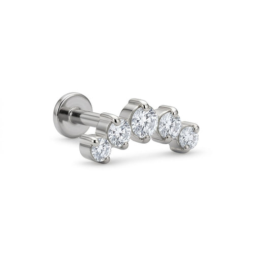 LABRET HELIX AZUCAR 5 TITANIO BLANCO CIRCÓN