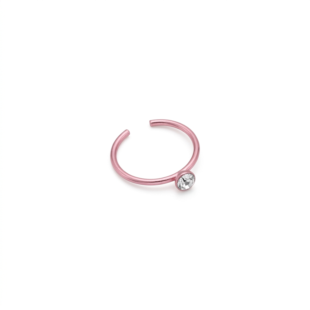 DOT ARO NARIZ, CAJA REDONDA ACERO ROSA METALICO