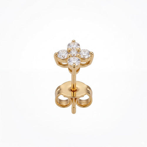 TOPOS FLOR COLGANTE ORO 750 AMARILLO