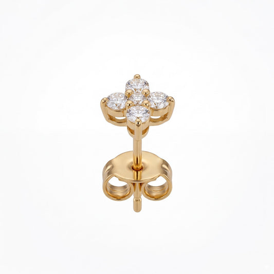 TOPOS FLOR COLGANTE ORO 750 AMARILLO